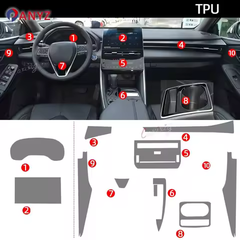 Gear Toyota Avalon Interior Tpu Transparent Film for Toyota Avalon 2022 2023 Car Interior Sticker Ce