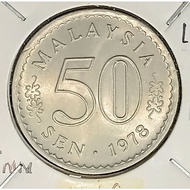 ( Syiling ) 50 Sen 1978 ( UNC ) Malaysia Parliament House
