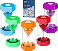 SuLiao Sand Timers 1m/2m/3m/5m/10 Minute,Plastic Hourglass Sand Timer for Kids,Colorful Large Hour G