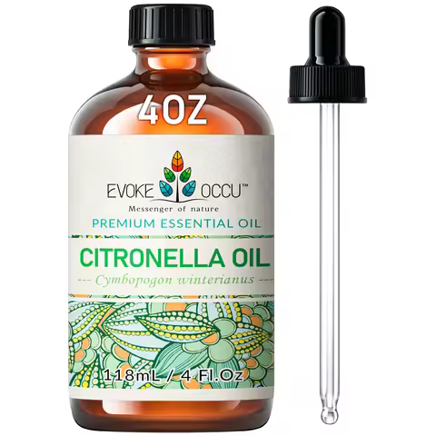 EVOKE OCCU Citronella Essential Oils, 118ML/4 Fl.Oz. Undiluted Oil for Cleaning, Air Freshening, Dif
