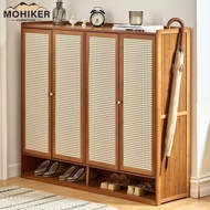 MOHIKER Shoe Cabinet Simple Bamboo Dustproof Breathable Shoe Rack Home Shoe Rack Clothes Storage Shelf MO320