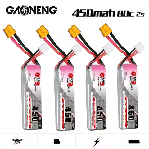 1-10PCS GNB 7.6V 2S 450mah 80C/160C HV Lipo Battery XT30U-F Plug for iFlight CineBee Happymodel Crux