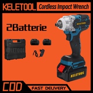 Keletool Kunci Impact Wrench Tanpa Kabel 3000NM Bor Impact Serbaguna dengan Baterai untuk Baut Mobil Impact wrench listrik bor impact baterai APR kunci inggris