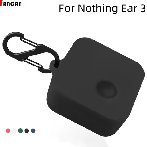 2024 New Wireless Earbuds Silicone Transparent Case for Nothing Ear 3 Protector Cover with Carabiner