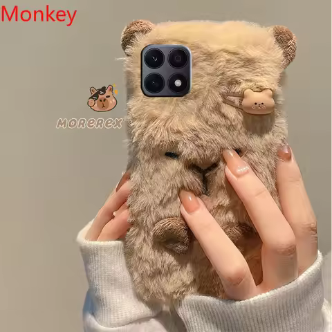 Ins Korean Cute 3D Capybara Soft Case For Huawei Honor 10 20 50 70 90 X8 X9A X7A X6A Y7A Y9 Prime Y7