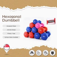 【SPOETRY】Dumbbell for Weight Strength Training Neoprene Dumbell Set 0.5Kg 1Kg 2Kg 2.5Kg 3Kg 5Kg Soli