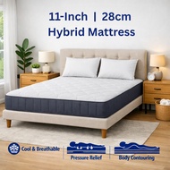 Tilam Mattress 28cm Comfort Pocket Spring Memory Foam 11 Inch Hybrid Mattress In A Box