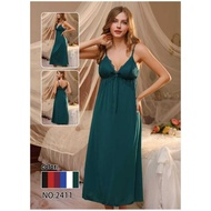 Vee-lingerie long dress spandex 92411 premium and elegant/lingerie set/sleepwear set