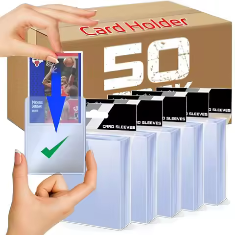 50-1PCS Clear for Kpop Idol Photocard Sleeve 35PT Anti-scratch 3X4" PVC DIY Gaming Trading Card Coll