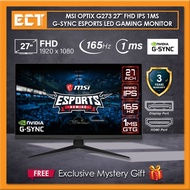 MSI Optix G273 27" FHD (1920 x 1080) IPS 1ms 165Hz G-Sync eSports LED Gaming Monitor (DP,HDMI)