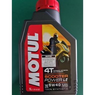 Motul 4T Scooter Power 5W40 100% Original (Fully synthetic)
