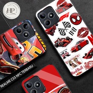 Latest Realme C53 Glass Softcase Motif [AESTHETIC CAR] Cellphone Casing - Cellphone Protector - Cell