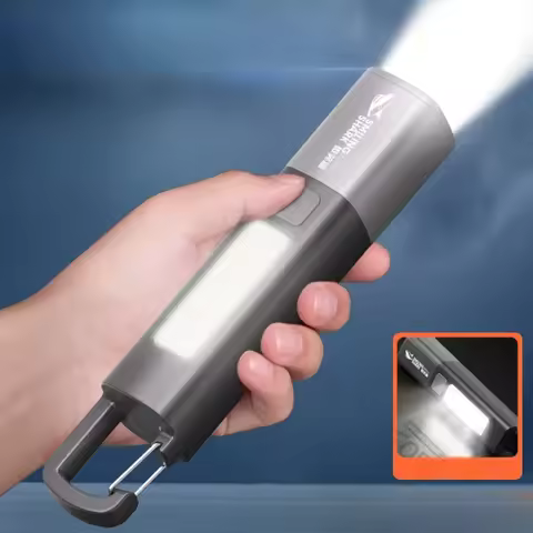 SMILING SHARK Outdoor Flashlight Portable Strong Light Variable Focus with Outdoor Camping Hunting F