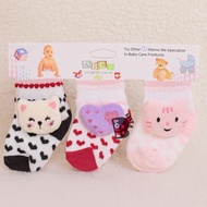 3D Character Doll Baby Socks 3PCS Cute Baby Shoes WITHOUT Rattle Baby Sock Import / Baby PREWALKER S