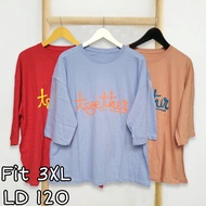 MERAH UNGU KATUN 23047 - GIRLS' T-SHIRTS 7/8 SLEEVES FIT 3XL CASUAL CLOTHING TSHIRT TUMBLR TEE WOMEN