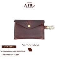 Genuine cowhide keychain wallet brand AT95