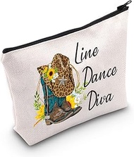G2TUP Line Dance Gift Line Dance Diva Makeup Bag Western Country Music Dancing Dancer Cosmetic Bag C