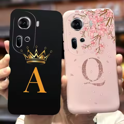 For Oppo Reno 11 5G Case Reno11 F Cute Crown Letters Cover Soft Silicone Phone Case For Oppo Reno11 