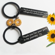 Gift to Colleague Friend Employee Commemorative Farewell Key chain Stainless Steel Key Chain
