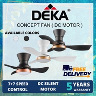 【FREE SHIPPING】 DEKA CONCEPT MINI Fan 34" 42" 22" Baby Fan 14 Speed Remote Control Ceiling Fan with Light DC Motor Kipas