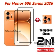 2IN1 Full Coverage Tempered Glass For Honor 600 5G 2026 honor 600 Honor 600 600Pro 600Lite Smart 4G 
