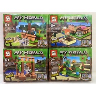 SY6197 A,B,C,D MY WORLD 4in1 LEGO BLOCK [READY STOCK]