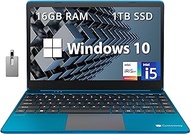Gateway Ultra Slim Laptop, 14.1" IPS FHD Display, Intel Core i5-1135G7, 16GB RAM, 1TB SSD, Intel Iris Xe Graphics, 1.0 MP Camera, Fingerprint Scanner, Bluetooth, Blue, Win 10, 32GB Hotface USB Card