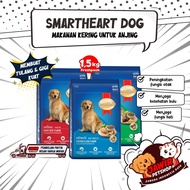 1.5KG SMARTHEART ADULT Dog Food Beef Lamb chicken Makanan Anjing dry dogfood dewasa smart heart sh rc besar roasted ras murah khusus untuk pakan indukan kering hair skin &amp; coat bulu panjang medium large dogs 1,5 kg