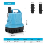 hmeishop LH-801 25W Submersible Water Pump Quiet Bottom Suction With Dry Burning Protection  Fish Ta