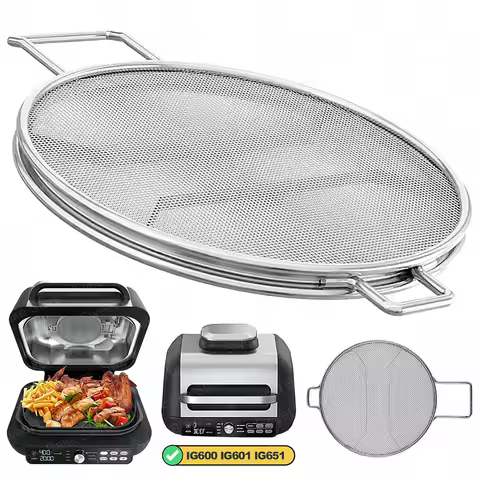 Reusable Stainless Steel Air Fryer Fine Mesh Splatter Shield for Ninja Foodi Smart XL Pro 7-in-1 Ind
