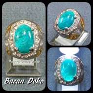 Cincin Batu Akik Natural Bacan Doko Size Kantoran