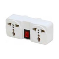 Toshino ปลั๊กแปลงมีสวิทซ์ แยก 2 ทางขาแบน รุ่น TW-2 (465085-370194010)