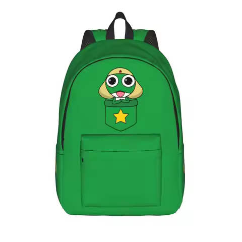 Keroro Frog Classical Backpack Outdoor Student Hiking Travel Daypack for Men Women Laptop Canvas Bag