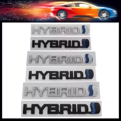3D Premium HYBRID Letter For CHR Auris 4Runner Avalon Avensis car Fender trunk Rear Bonnet Nameplate