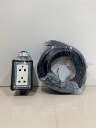 **ทำสาย** NANO บล็อคยาง ปลั๊กสนาม 4x4 พร้อมสาย บล็อกยาง ปลั๊กพ่วง VCT 2x1.5 และ 3x1.5 ยาว 3 / 5 / 10