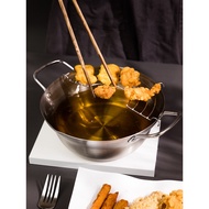 Fryer for Home Use, Small Oil-Saving Non-Stick Deep Fryer for Tempura, Japanese Style Deep Fryer, In