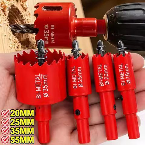 20mm/25mm/35mm/55mm M42 Bi-Metal Hole Saw HSS Drill Bits Drilling Crown for Metal Iron Aluminum Stai