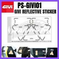 PS GIVI01 GIVI REFLECTIVER STICKER KIT ORIGINAL GIVI PS 01 SAFETY 1 PIECE GREY