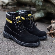 HITAM Safety Boots Field Work Project Shoes Caterpillar SBY Black Safety