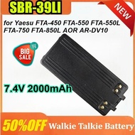 SBR-39LI 7.4V 2000mAh for Yaesu FTA-450 FTA-550 FTA-550L FTA-750 FTA-850L AOR AR-DV10 Radios Lithium