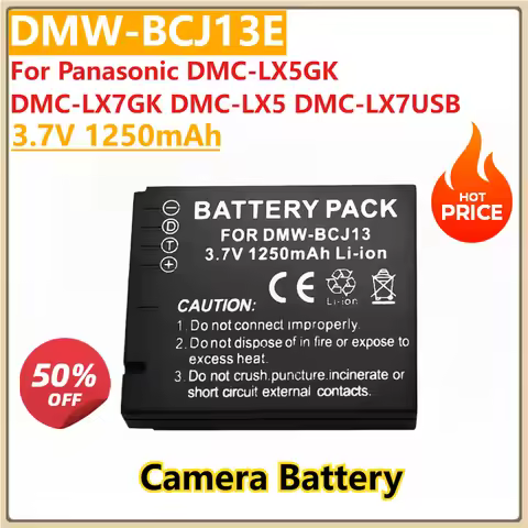 New Replacement DMW-BCJ13/13E 3.7V 1250mAh Camera Battery for Panasonic DMC-LX5GK DMC-LX7GK DMC-LX5 