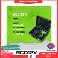 Bor cordless Ryu RCD 12V - Bor baterai ryu - murah
