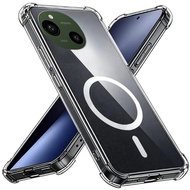 For Sharp Aquos R9 R10 Case Airbag Magnetic waterproof Transparent Fall prevention Case for Sharp Aq
