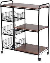 Rolling Cart With Wheels Shelf Metal Trolley Shelving Microwave Oven Shelf Utility Bathroom Mobile Storage Rack lofty ambition