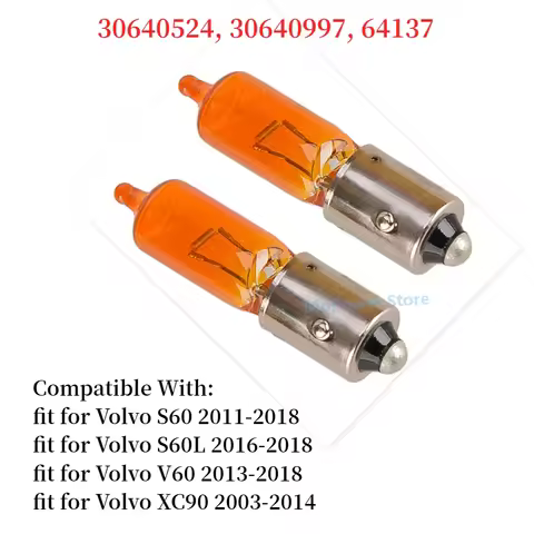 β2Pcs HY21W Turn Signal Halogen Light For Volvo S60 S60L V60 XC90 12V 30640524 30640997 64137 Lamp B