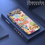 เคส Chenyyka สำหรับ OPPO A37 A37F เคส NEO 9มีน้ำค้างแข็งโปร่งใสของเล่นแบบเต็มหน้าจอเคสด้านข้างแบบแข็งลายขอบสี่เหลี่ยมกล้องปลอกซิลิโคนกันกระแทกเคสนิ่ม