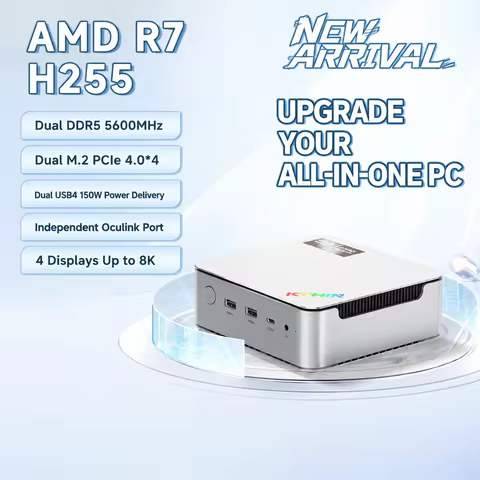 KTHIN K8 Gaming Mini PC w/ AMD Ryzen 7 H255 Oculink Dual DDR5 mini Desktop Computer WiFi 6/BT5.2 Win