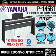 Yamaha P-145BT Digital Piano Full Set Black 88-Key Weighted with Wooden Stand and Pedal Unit P145BT 