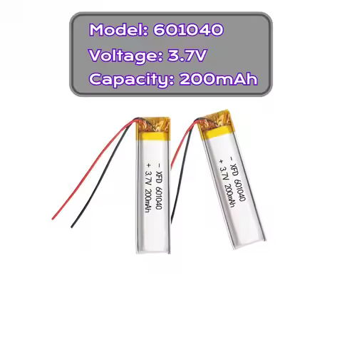 3.7V 200mah 601040 Lithium Polymer Ion Battery For TABLET MP3 MP505 CHARGING TREASURE POWER GPS ELEC