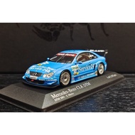 Mini minichamps Mini Cut 43 1/43 Car Model Mercedes-Benz clk Blue German RV Racing Car in Good Condi